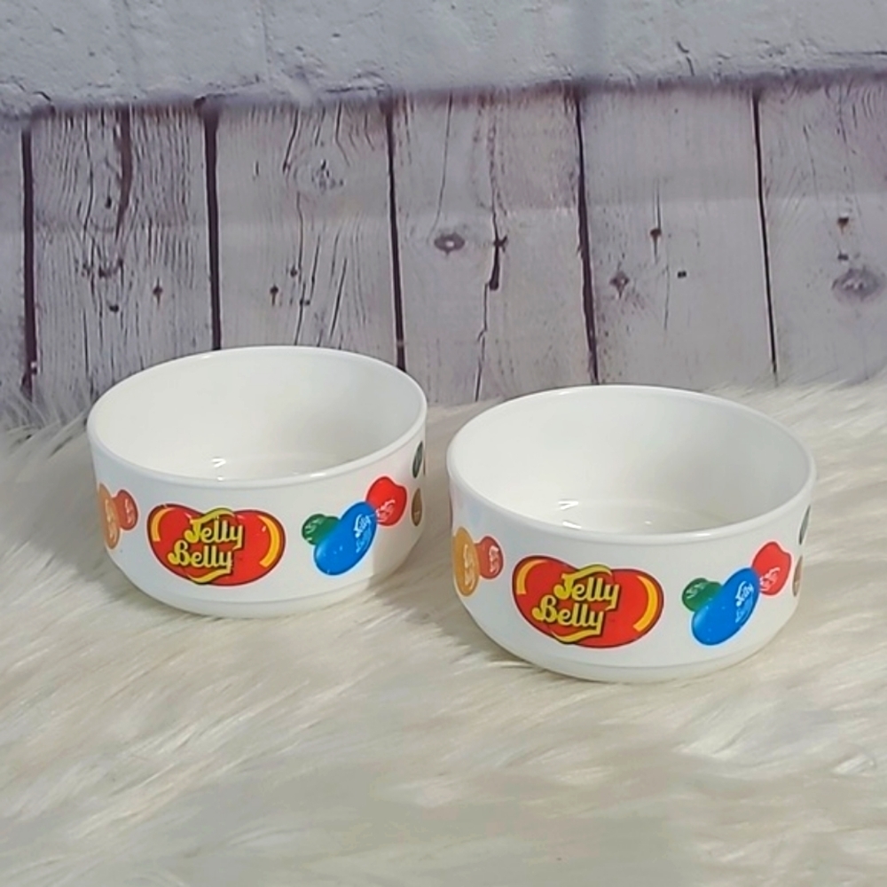 Vintage 90s Set Jelly Belly Jelly Beans California Plastic Whirley Bowls 5 Inch